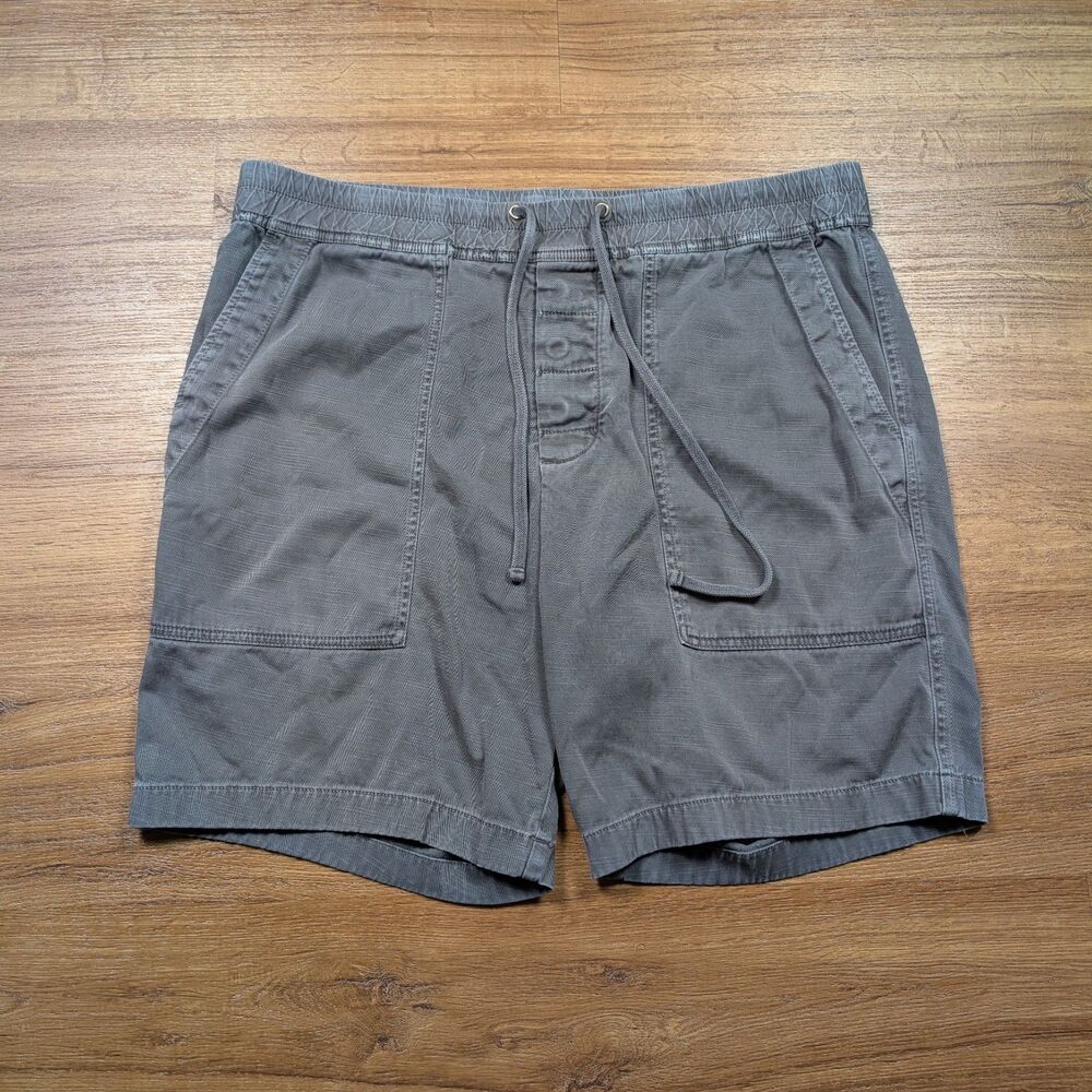 Standard James Perse Drawstring Shorts Mens Size 4 Gray Cotton Utility Outdoors